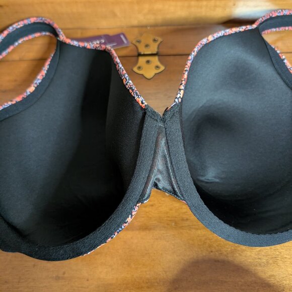 Cacique Women's Floral Support Solution Satin Full Coverage 38H Bra - Picture 3 of 9